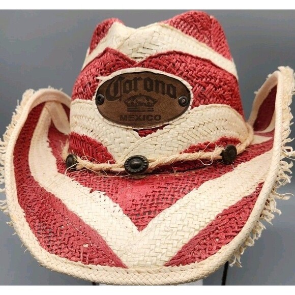Western Accessories - Corona Western Straw Hat Charlie Hats Made in Mexico Size Medium Cowboy